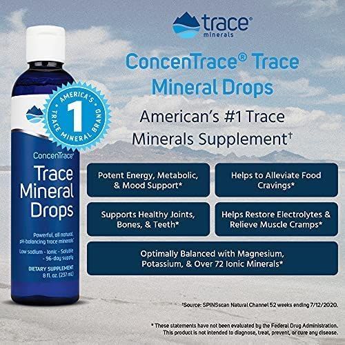 Trace Minerals Concentrace Trace Mineral Drops 4 fl oz (118ml) - Vitamins & Minerals at MySupplementShop by Trace Minerals