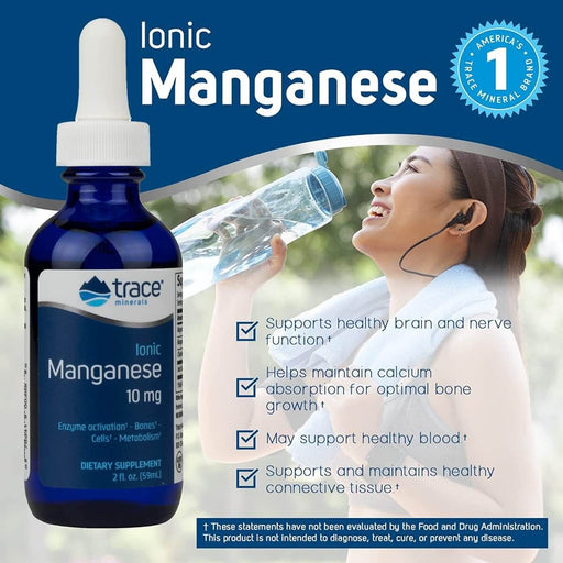 Trace Minerals Ionic Manganese 10mg Liquid 2 oz - Vitamins & Minerals at MySupplementShop by Trace Minerals