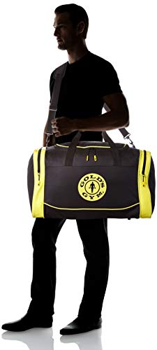 Gold's Gym Men's Holdall Bag Yellow Black/Gold - Sports Nutrition at MySupplementShop by Gold's Gym