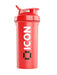 ICON Nutrition Classic Protein Shaker Bottle 600ml Protein Shaker - Full Red - Sports Nutrition at MySupplementShop by ICON Nutrition