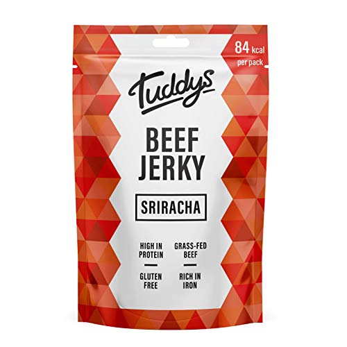 Tuddys Snacks Beef Jerky 12x28g Sriracha - Sports Nutrition at MySupplementShop by Tuddys Snacks