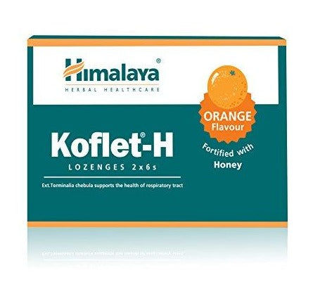 Himalaya Koflet-H 12 Lozenges | Lemon, Orange & Ginger Flavours - Orange - Vitamins & Supplements at MySupplementShop by Himalaya