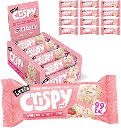 Lexi's Crispy Treats 12x25g Strawberry & White Choc - Default Title - Sports Nutrition at MySupplementShop by Lexi's