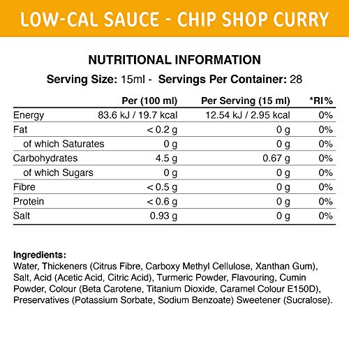 Applied Nutrition Fit Cuisine Low-Cal Sauce Chip Shop Curry 425ml - Health Foods at MySupplementShop by Fit Cuisine