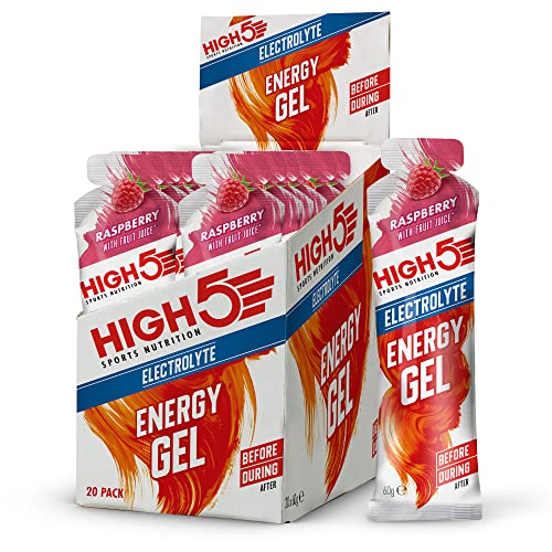 HIGH5 Energy Gel Electrolyte 20x60g Raspberry - Sports Nutrition at MySupplementShop by HIGH5