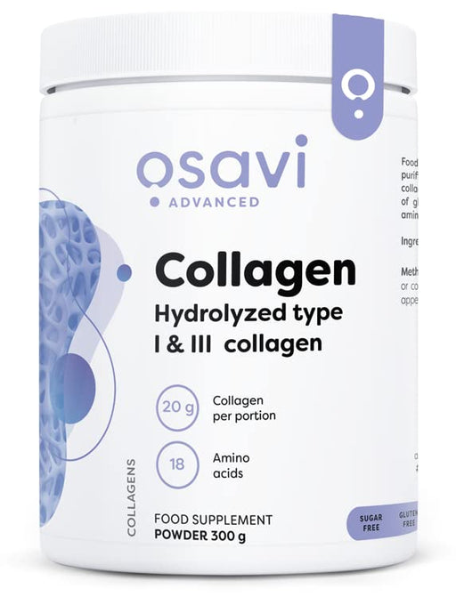 Osavi Collagen Hydrolyzed, Type I & III - 300g - Collagen at MySupplementShop by Osavi