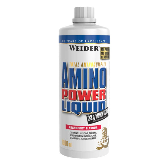 Weider Amino Power Liquid, Cranberry - 1000 ml. - Amino Acids and BCAAs at MySupplementShop by Weider