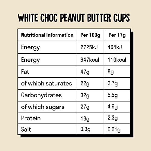 LoveRaw White Choc Peanut Butter Cups 18x34g White Chocolate - Health Foods at MySupplementShop by LoveRaw