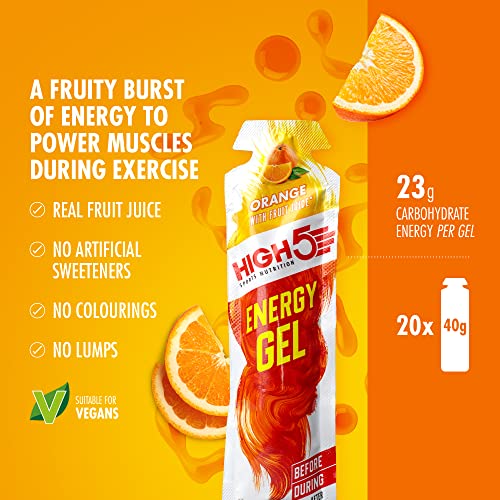 HIGH5 Energy Gel 6 x 40g Orange - Sports Nutrition at MySupplementShop by HIGH5