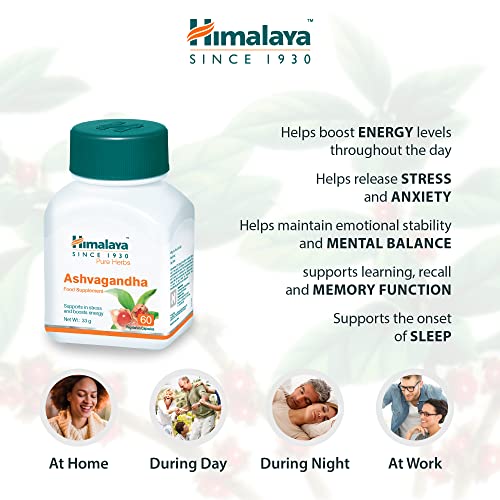 Himalaya Herbals Ashvagandha Food Supplement - Sports Nutrition at MySupplementShop by Himalaya