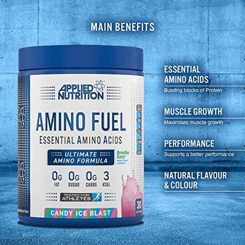 Applied Nutrition Amino Fuel - Amino Acids Supplement EAA Essential Amino Acids Powder Muscle Fuel & Recovery (390g - 30 Servings) (Fruit Burst) - Amino Acids and BCAAs at MySupplementShop by Applied Nutrition