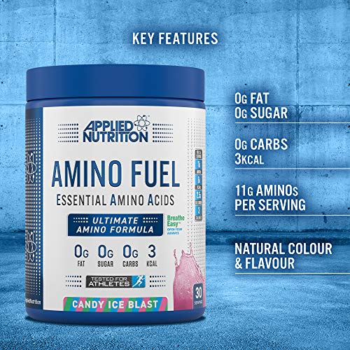 Applied Nutrition Amino Fuel - Amino Acids Supplement EAA Essential Amino Acids Powder Muscle Fuel & Recovery (390g - 30 Servings) (Candy Ice Blast) - Amino Acids and BCAAs at MySupplementShop by Applied Nutrition