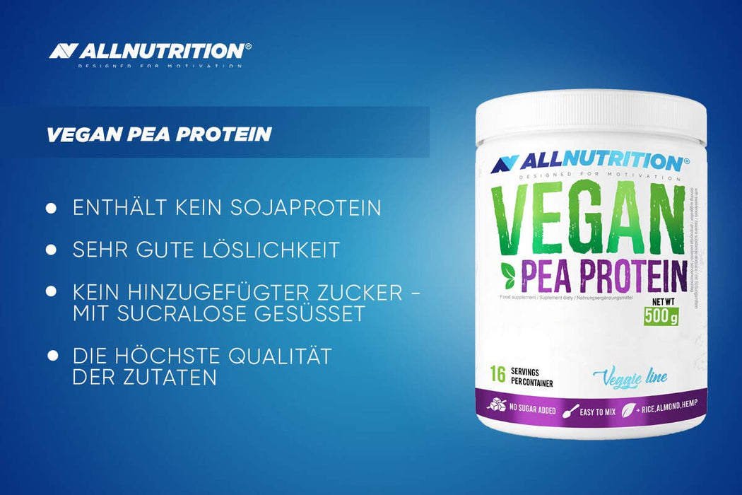 Allnutrition Vegan Pea Protein, Chocolate - 500g - Combination Multivitamins & Minerals at MySupplementShop by Allnutrition