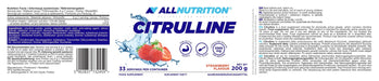 Allnutrition Citrulline, Strawberry - 200g - Nitric Oxide Boosters at MySupplementShop by Allnutrition