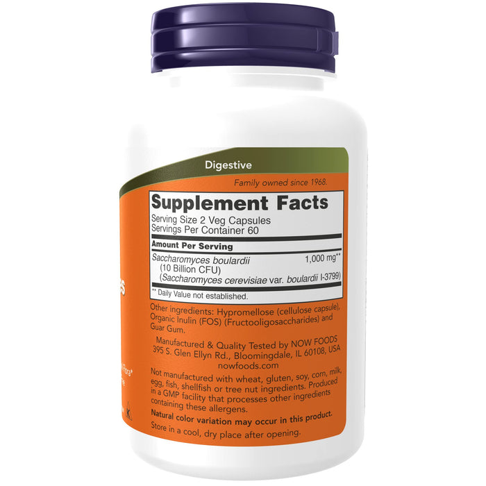 NOW Foods Saccharomyces Boulardii - 120 vcaps - Health and Wellbeing at MySupplementShop by NOW Foods