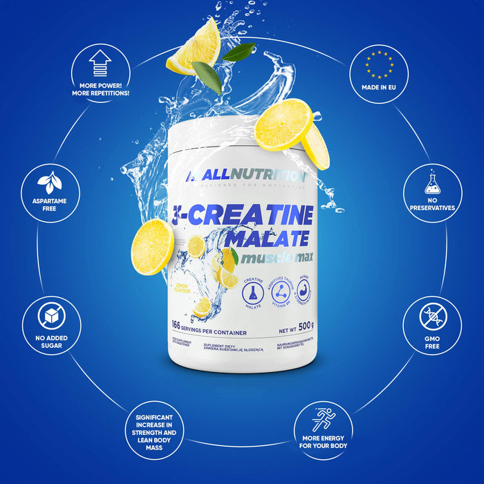 Allnutrition 3-Creatine Malate, Lemon 500g - Creatine Powder at MySupplementShop by Allnutrition