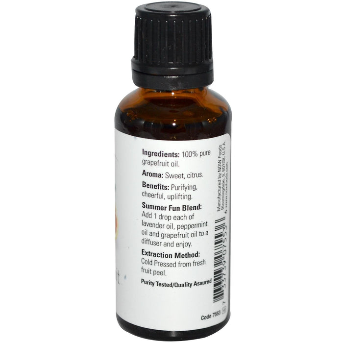 NOW Foods Essential Oil, Grapefruit Oil - 30 ml. - Health and Wellbeing at MySupplementShop by NOW Foods