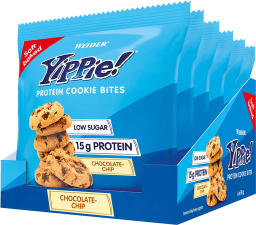 Weider Yippie! Protein Cookie, Chocolate Chip - 6 x 50g - Health Foods at MySupplementShop by Weider