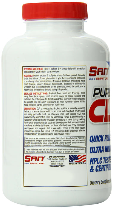 SAN Pure CLA 1250 - 180 softgels - Slimming and Weight Management at MySupplementShop by SAN