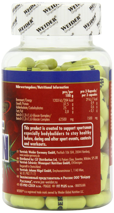 Weider Beta-Glucan - 120 caps - Health and Wellbeing at MySupplementShop by Weider