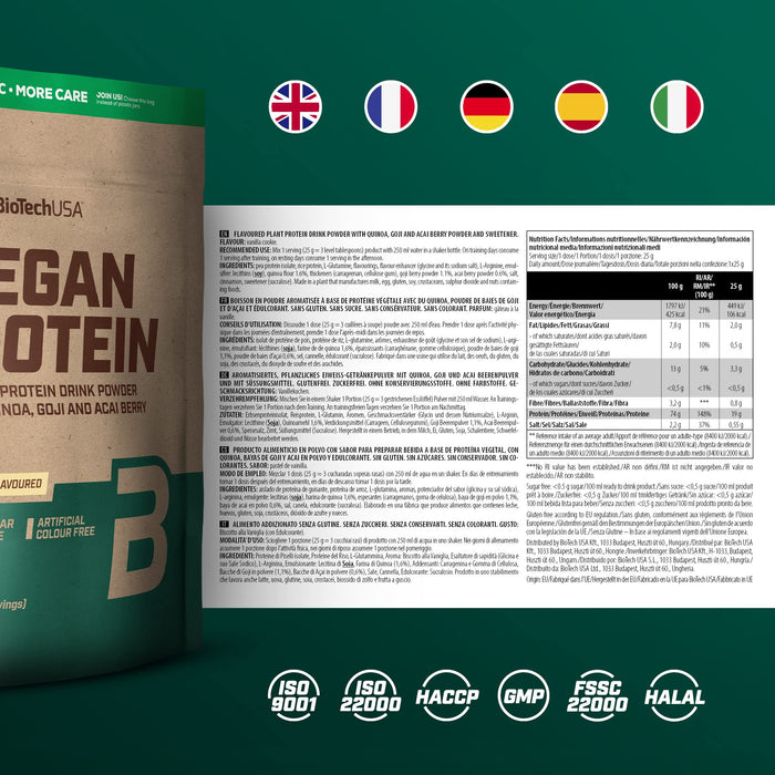 BioTechUSA Vegan Protein, Vanilla Cookie - 2000g - Protein Blends at MySupplementShop by BioTechUSA