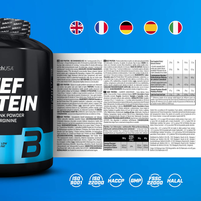 BioTechUSA Beef Protein, Chocolate Coconut - 1816 grams - Protein at MySupplementShop by BioTechUSA