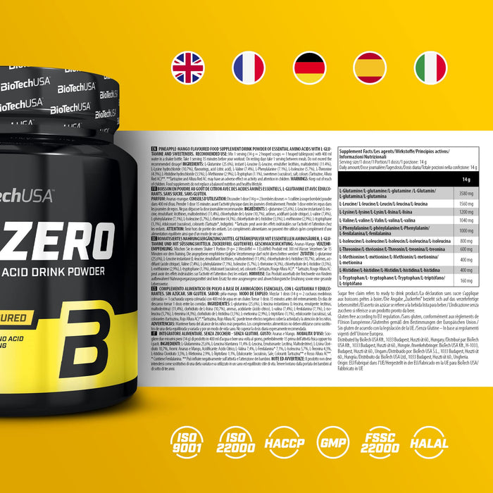 BioTechUSA EAA Zero, Pineapple Mango - 350 grams - Amino Acids and BCAAs at MySupplementShop by BioTechUSA