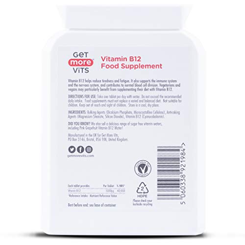 Get More Vits Vitamin B12 90Tabs - Health Foods at MySupplementShop by Get More
