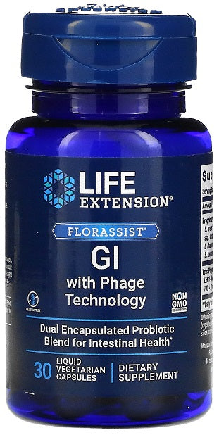 Life Extension Florassist GI with Phage Technology - 30 liquid vcaps - Health and Wellbeing at MySupplementShop by Life Extension