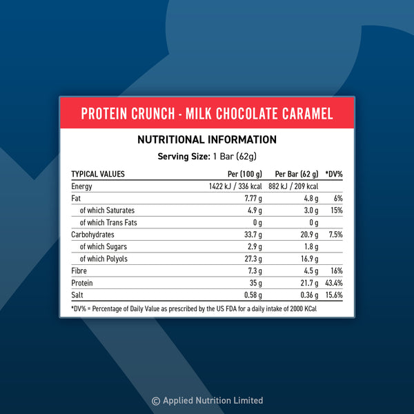 Applied Nutrition Protein Crunch Bar 12 x 62g - Protein Bars at MySupplementShop by Applied Nutrition