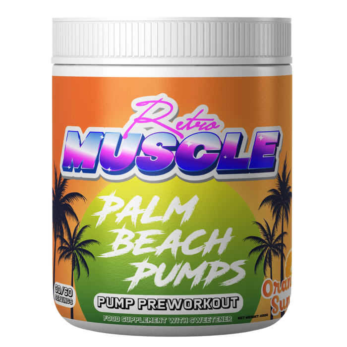 Retro Muscle Palm Beach Pumps 480g - Orange Sunset - Health & Nutrition at MySupplementShop by Retro Muscle