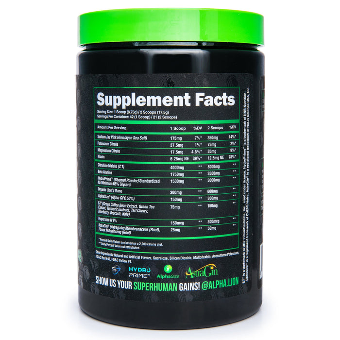 Alpha Lion SuperHuman Pump 367g Peach Pumps - Sports Nutrition at MySupplementShop by Alpha Lion