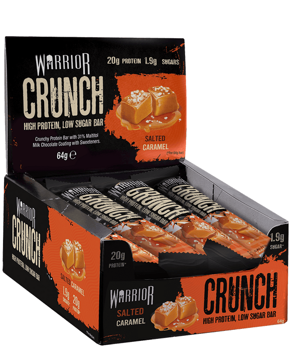 Warrior Crunch Bar 12 bars - Salted Caramel - Nutrition Bars at MySupplementShop by Warrior Supplements