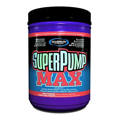 Gaspari Nutrition SuperPump Max 640g Fruit Punch - Nitric Oxide Boosters at MySupplementShop by Gaspari Nutrition