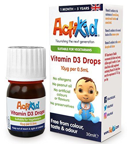 ActiKid Vitamin D3 Drops 10mcg  5 ml. - Default Title - Vitamins & Minerals at MySupplementShop by ActiKid