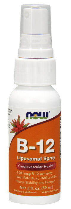 NOW Foods Vitamin B-12, Liposomal Spray - 59 ml. - Single Vitamins at MySupplementShop by NOW Foods