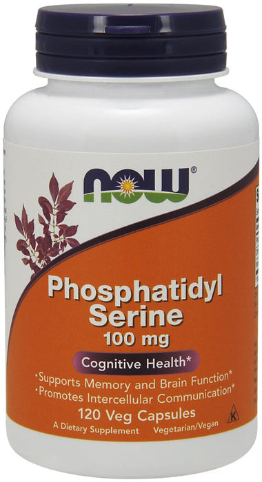 NOW Foods Phosphatidyl Serine, 100mg - 120 vcaps - Health and Wellbeing at MySupplementShop by NOW Foods