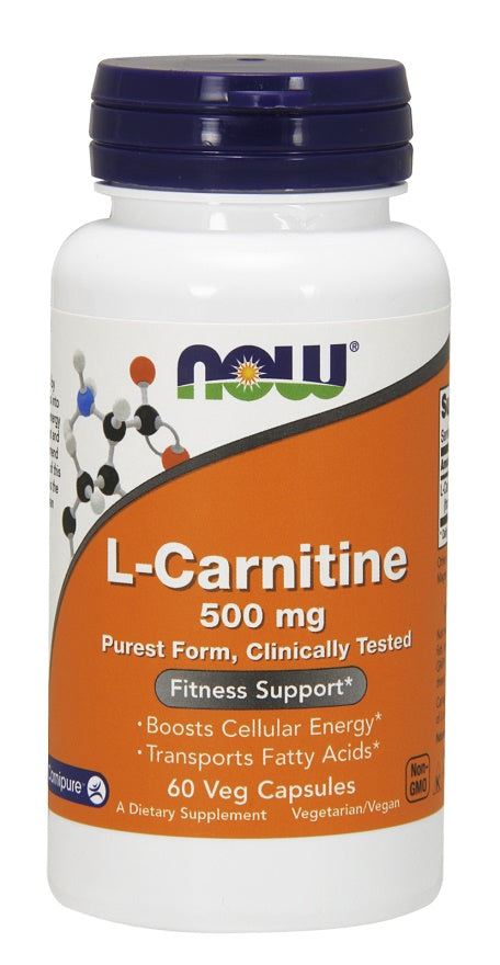 NOW Foods L-Carnitine, 500mg - 60 vcaps - Amino Acids and BCAAs at MySupplementShop by NOW Foods