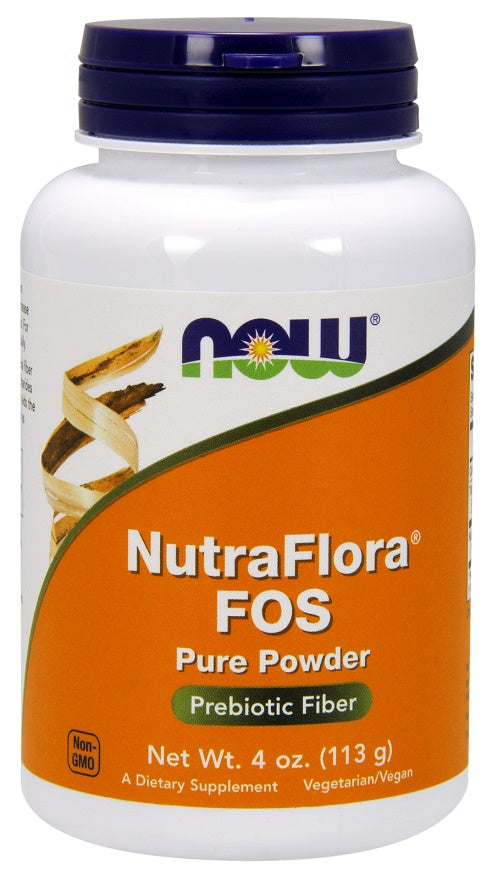 NOW Foods NutraFlora FOS, Pure Powder - 113g - Health and Wellbeing at MySupplementShop by NOW Foods