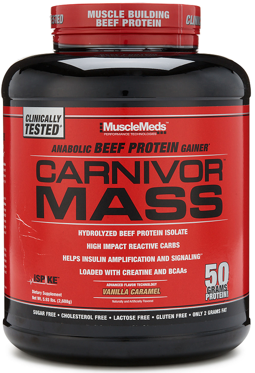 MuscleMeds Carnivor Mass, Strawberry - 2698 grams - Default Title - Weight Gainers & Carbs at MySupplementShop by MuscleMeds