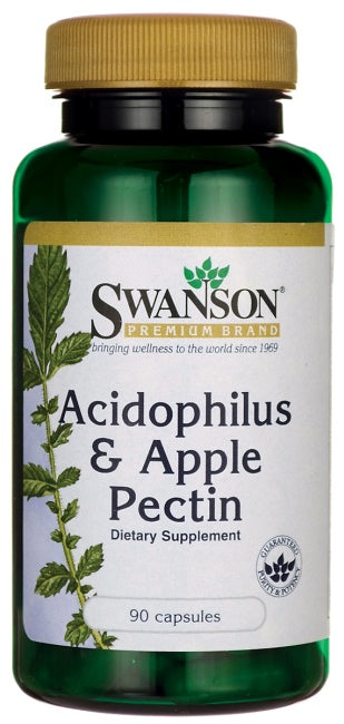 Swanson Acidophilus & Apple Pectin - 90 caps - Health and Wellbeing at MySupplementShop by Swanson