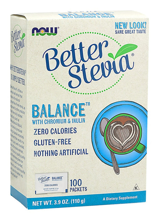 NOW Foods BetterStevia Balance with Chromium & Inulin - 100 packets - Health Foods at MySupplementShop by NOW Foods