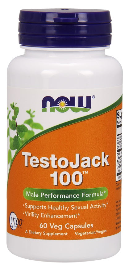 NOW Foods TestoJack 100 - 60 vcaps - Natural Testosterone Support at MySupplementShop by NOW Foods