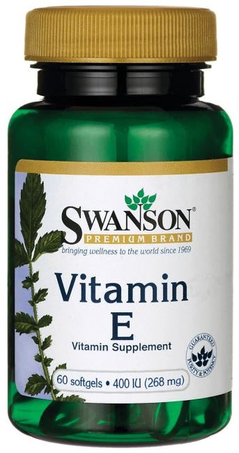 Swanson Vitamin E, 400 IU - 60 softgels - Vitamins & Minerals at MySupplementShop by Swanson