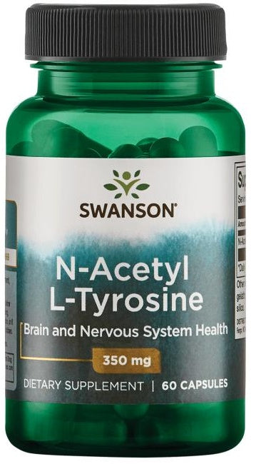 Swanson N-Acetyl L-Tyrosine, 350mg - 60 caps - Amino Acids and BCAAs at MySupplementShop by Swanson