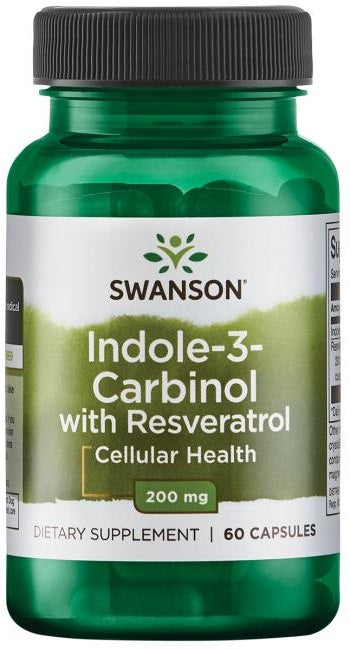 Swanson Indole-3-Carbinol with Resveratrol, 200mg - 60 caps - Health and Wellbeing at MySupplementShop by Swanson