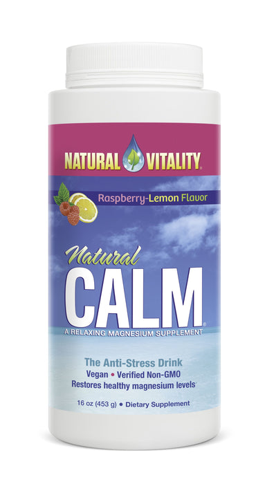 Natural Vitality Natural Calm Raspberry Lemon  453g - Magnesium at MySupplementShop by Natural Vitality