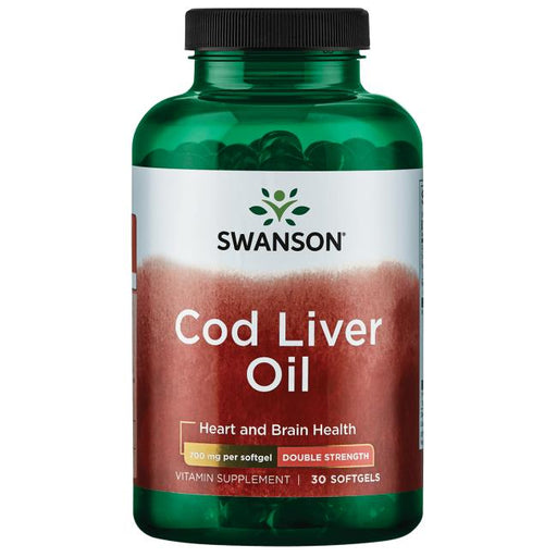 Swanson Cod Liver Oil, 700mg Double-Strength - 30 softgels - Health and Wellbeing at MySupplementShop by Swanson