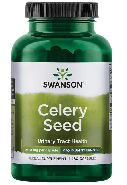 Swanson Celery Seed, 500mg - 180 caps - Health and Wellbeing at MySupplementShop by Swanson