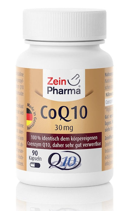 Zein Pharma Coenzyme Q10, 30mg - 90 caps - Health and Wellbeing at MySupplementShop by Zein Pharma